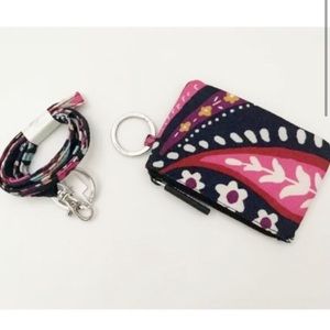 Very Bradley Zip ID with Lanyard